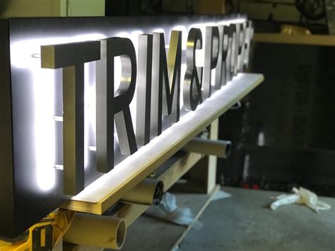 back lit fabricated metal letters|custom backlit sign letters.